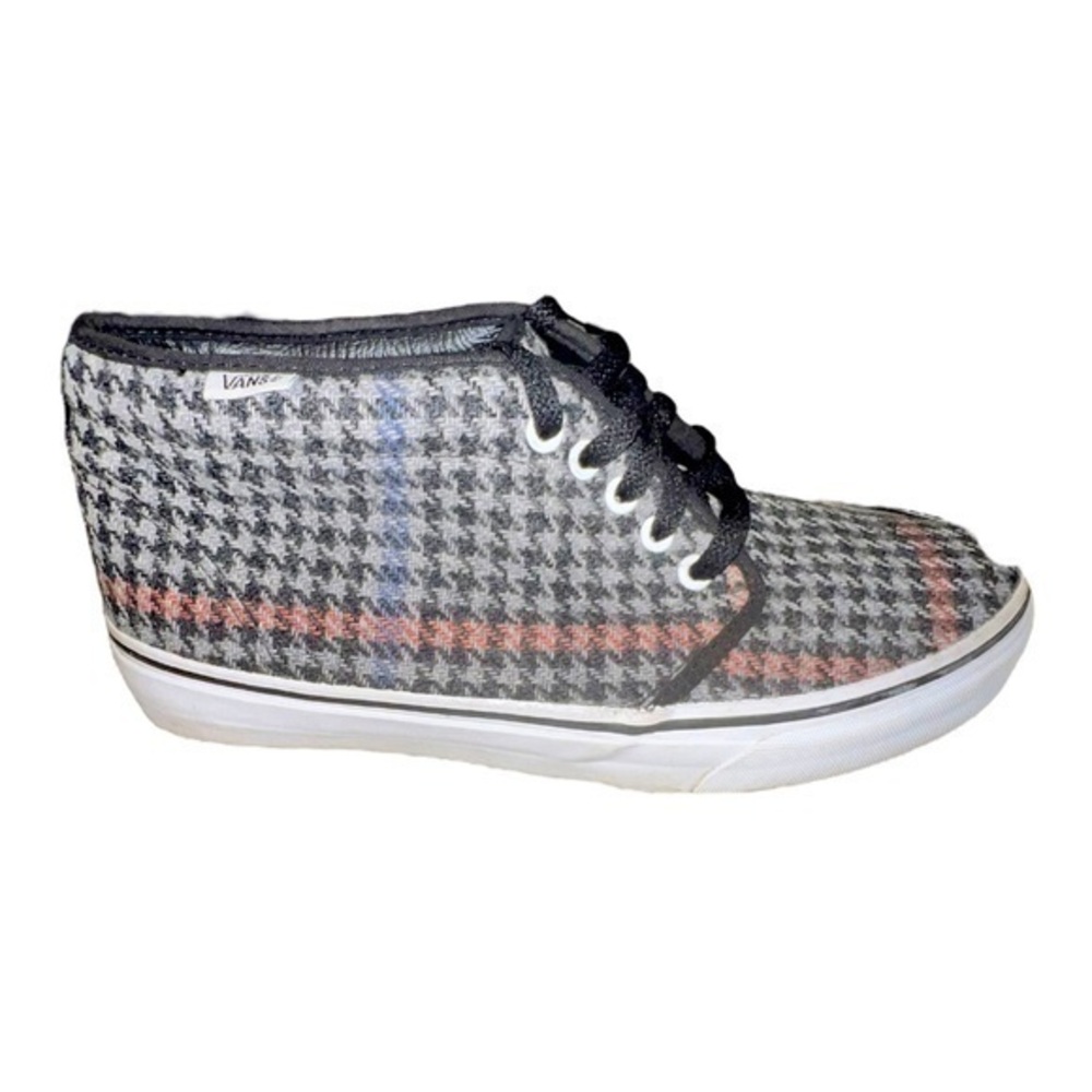 Vans Chukka Houndstooth Sneaker Skate Shoe Plaid Wool Mid Top Lace Up